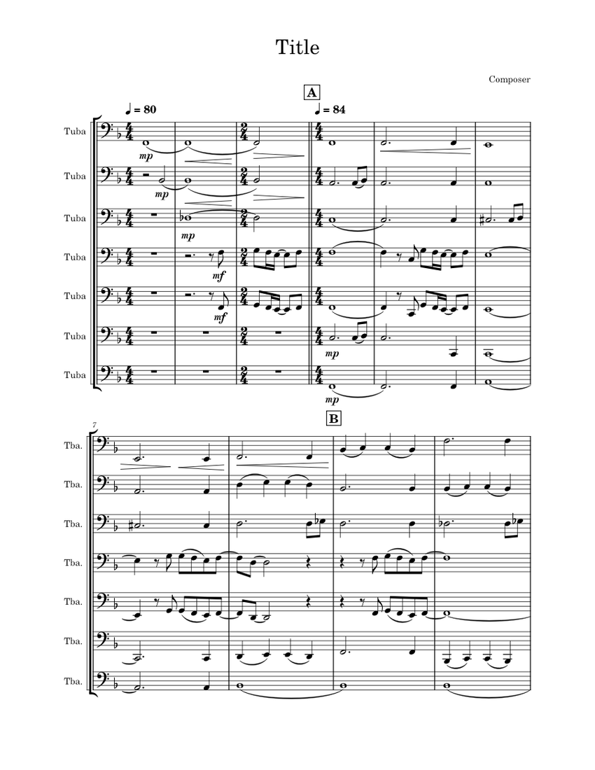 Creep – Bluecoats Sheet music for Tuba (Brass Ensemble) | Musescore.com