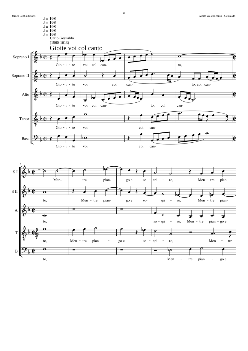 Gioite voi col canto