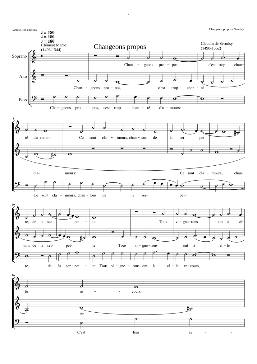 Changeons propos c'est trop chanté d'amour