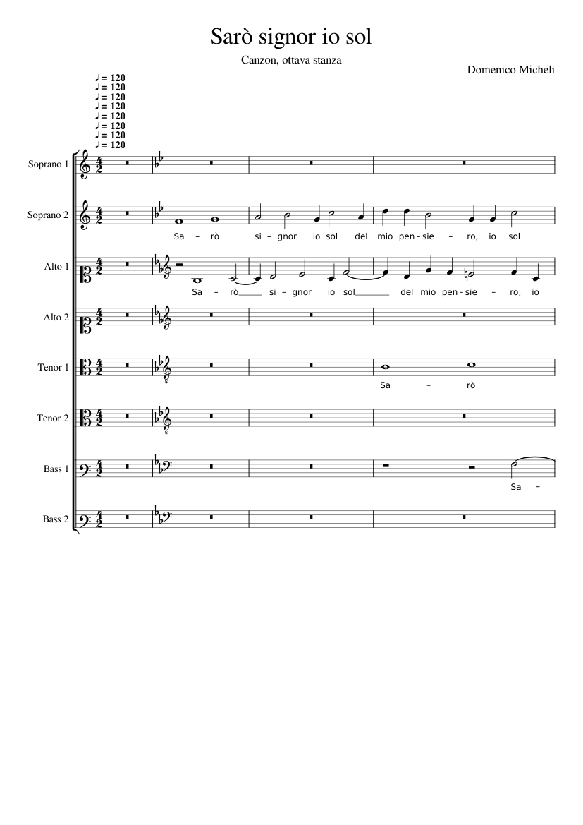 Sarò signor io sol