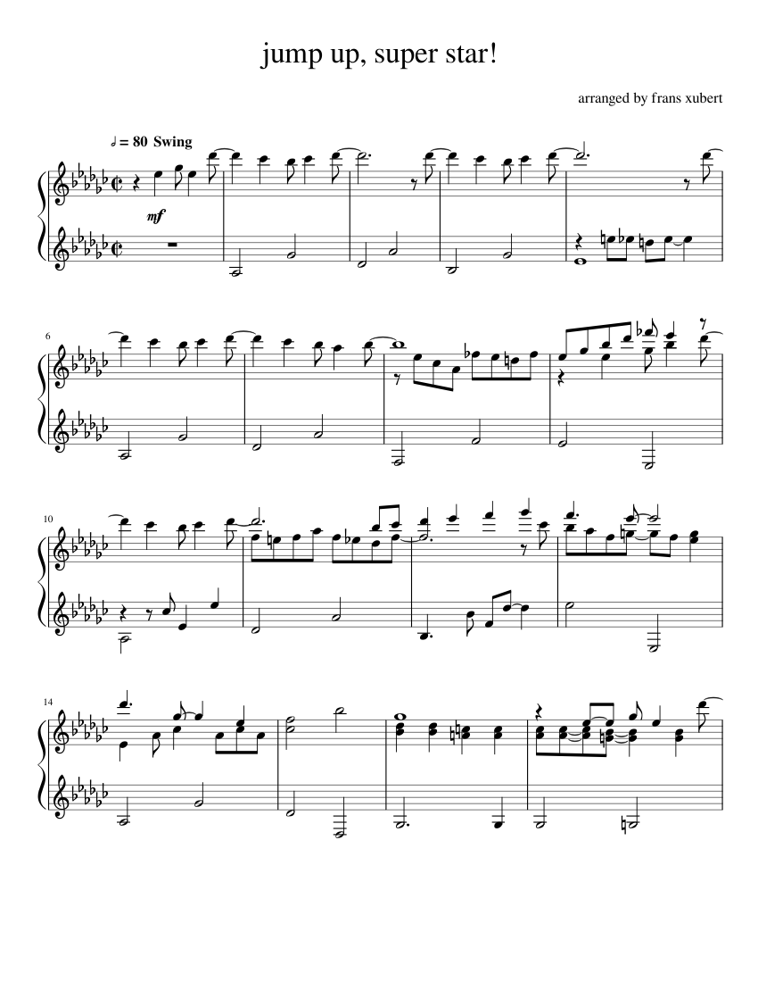 SUPER MARIO ODYSSEY - Jump up, super star! music box vers. Sheet music for  Celesta (Solo) | Musescore.com