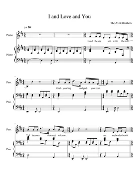 Free The Avett Brothers sheet music | Download PDF or print on Musescore.com