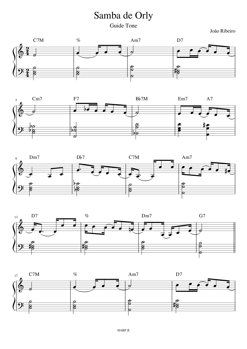 Samba de orly – Chico Buarque - piano tutorial