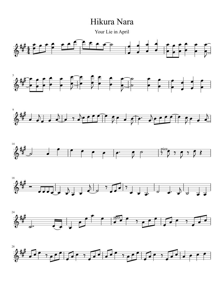 Hikaru Nara Sheet music for Viola (Solo)