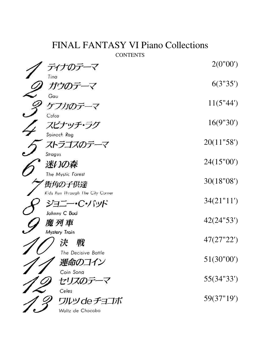Final Fantasy VI Piano Collections Sheet music for Piano (Solo) |  Musescore.com