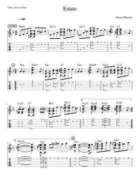 Free estate by Bruno Martino sheet music | Download PDF or print on  Musescore.com