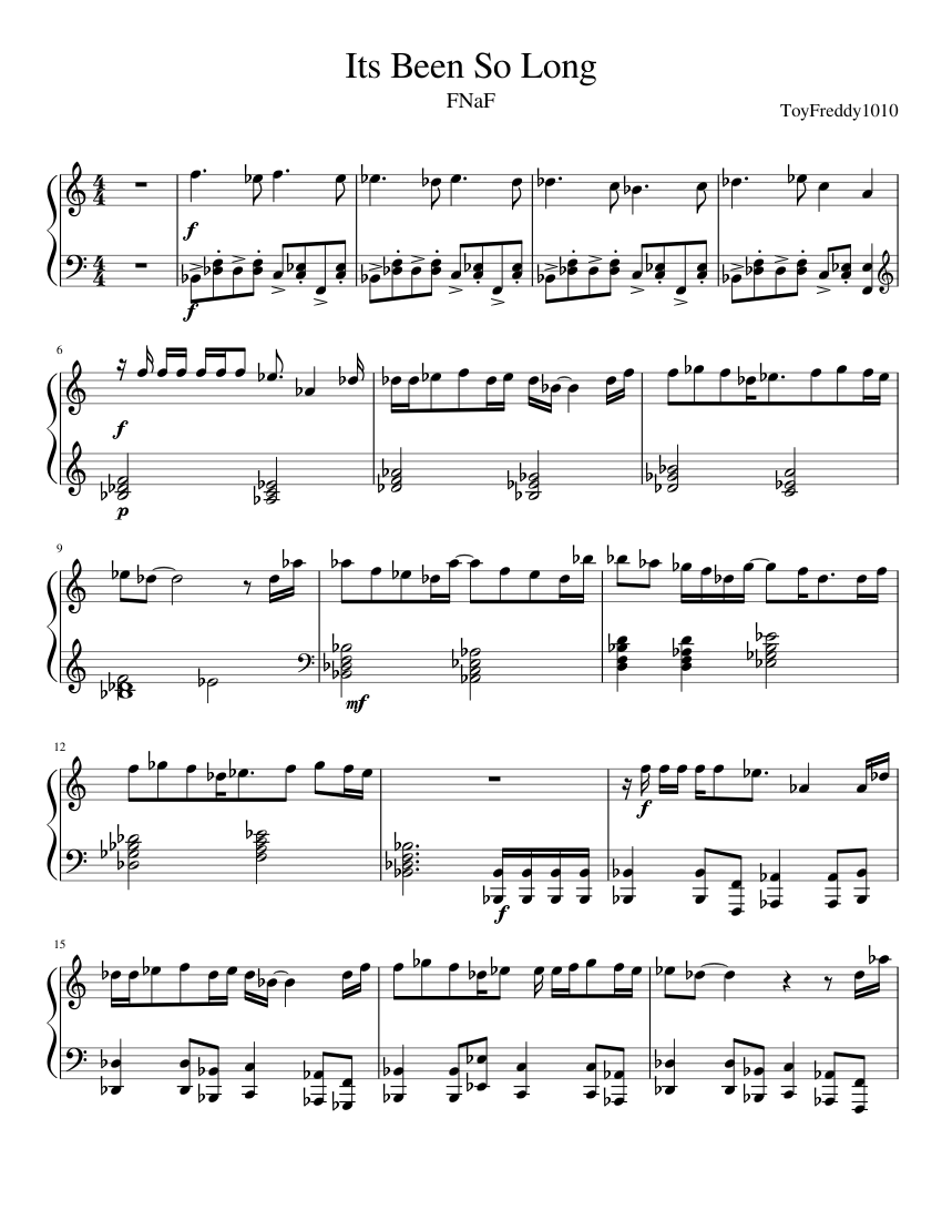 Its Been So Long Sheet music for Piano (Solo) | Musescore.com