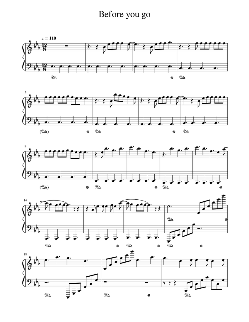 Before you go Sheet music for Piano (Solo) | Musescore.com
