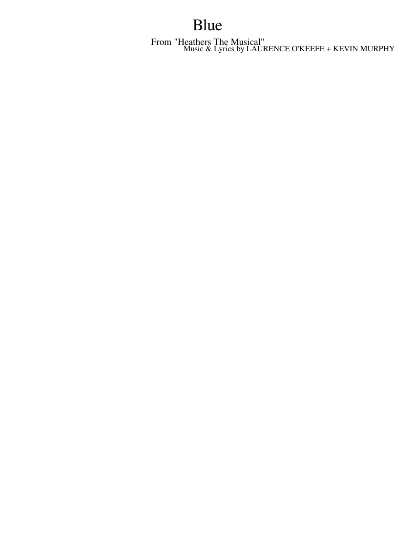 heathers the musical - blue