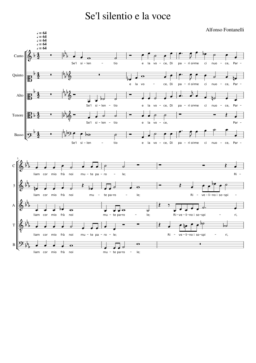 Se'l silentio e la voce