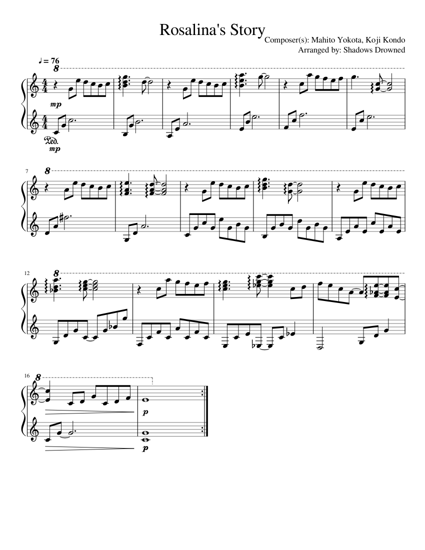 Rosalina S Story Sheet Music For Piano Solo Download And Print In Pdf Or Midi Free Sheet Music Grunge Musescore Com Rosalina S Story Sheet Music For Piano Solo Download And Print In Pdf Or Midi Free Sheet Music Grunge Musescore Com