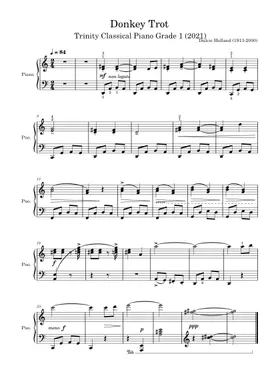 Trinity Classical Piano Grade 1 (2021) sheet music | Play, print, and  download in PDF or MIDI sheet music on Musescore.com