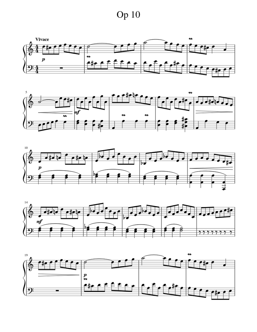 op 10 Sheet music for Piano (Solo) | Musescore.com