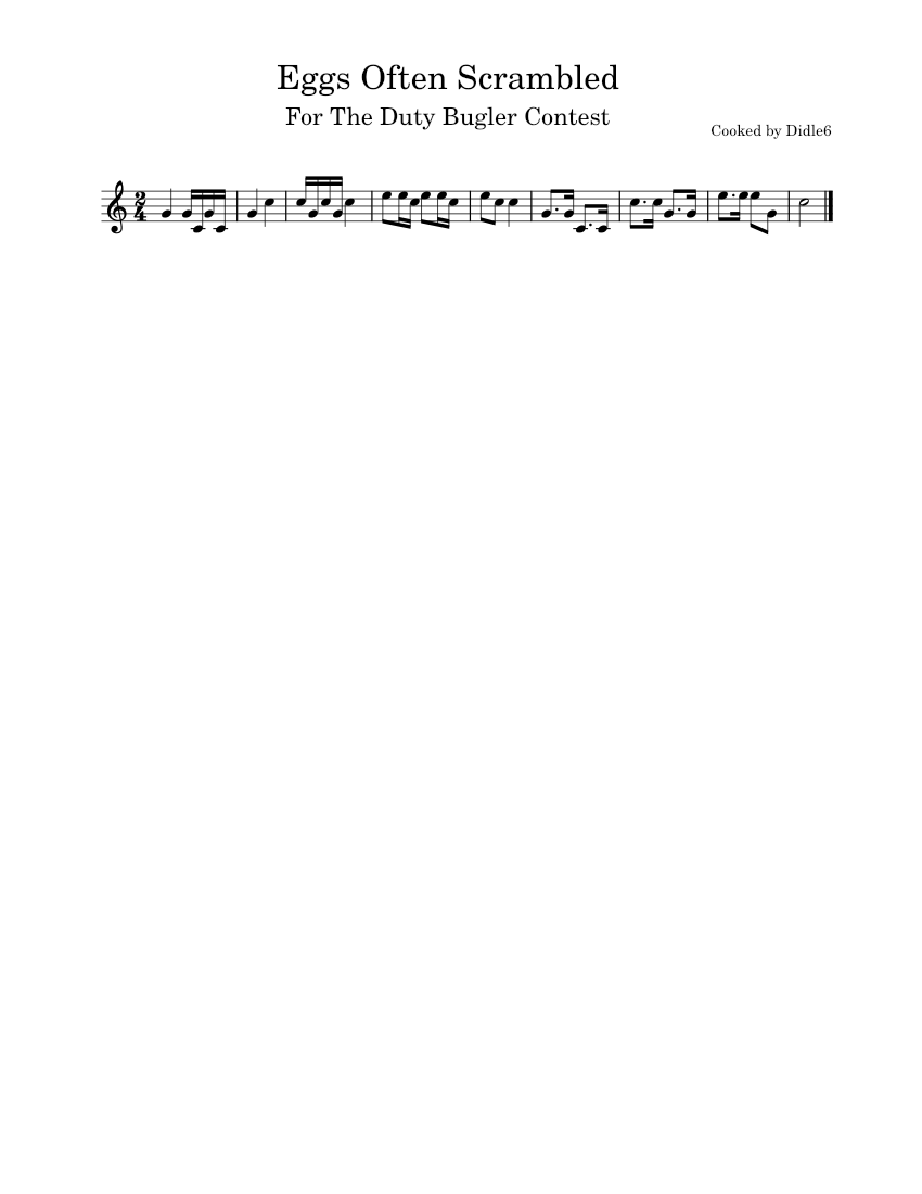 Eggs Often Scrambled Bugle Call Sheet music for Trumpet in bflat