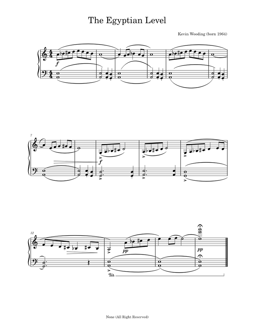 The Egyptian Level from Spooky Piano Time Kevin Wooding The