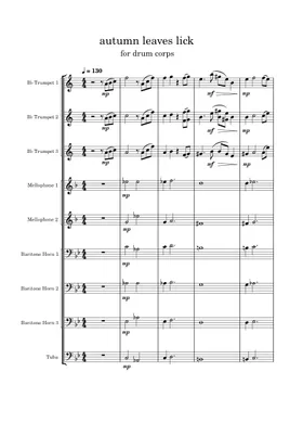 AUTUMN LEAVES Sheet Music in French & English Recorded by Nat 