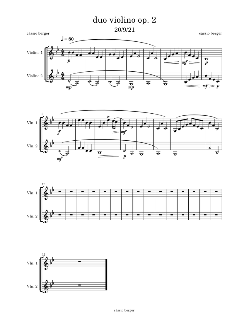 duo_violino_op._2_20-9-21 Sheet music for Violin (String Duet ...