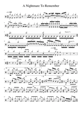 Free A Nightmare To Remember by Dream Theater sheet music | Download PDF or  print on Musescore.com