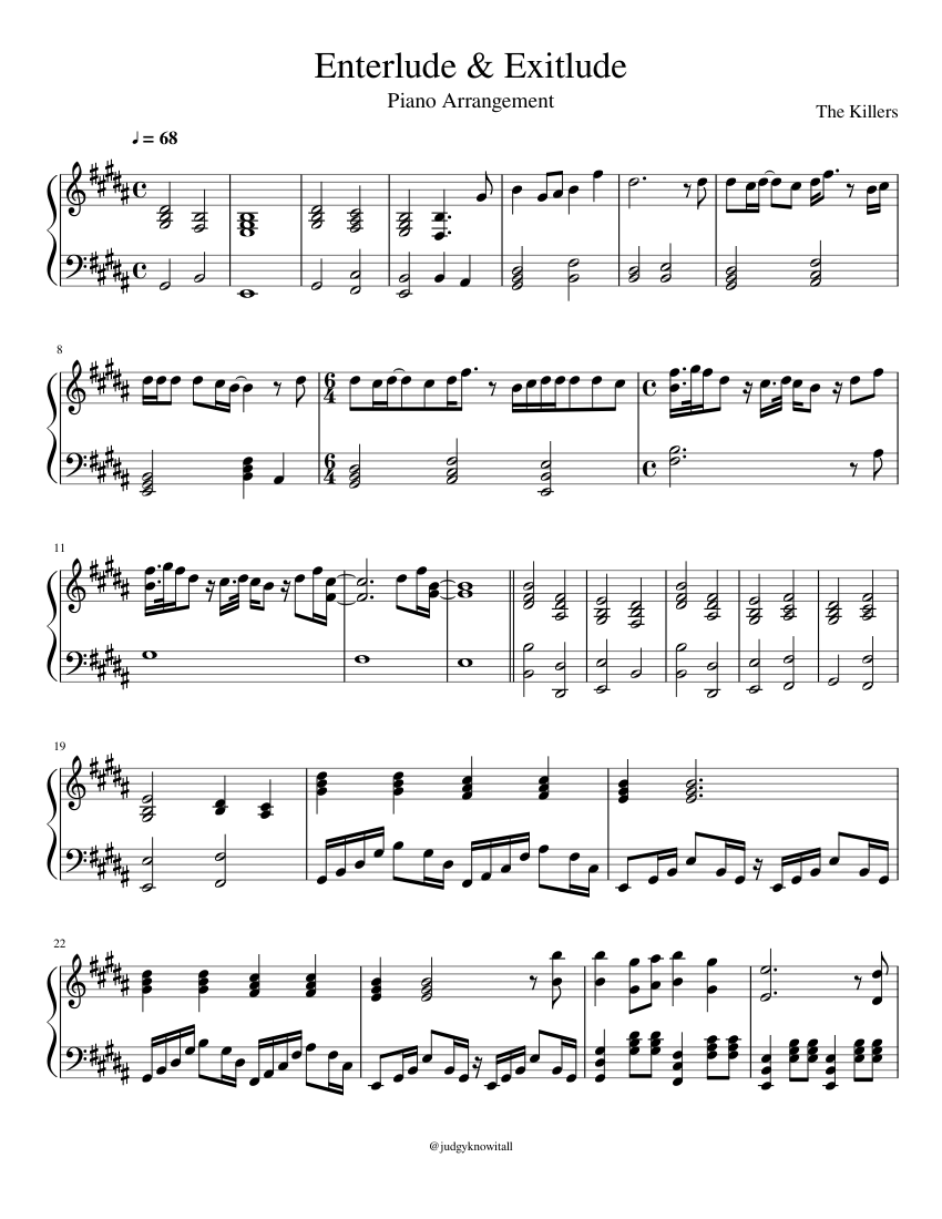 enterlude-and-exitlude-the-killers-sheet-music-for-piano-solo