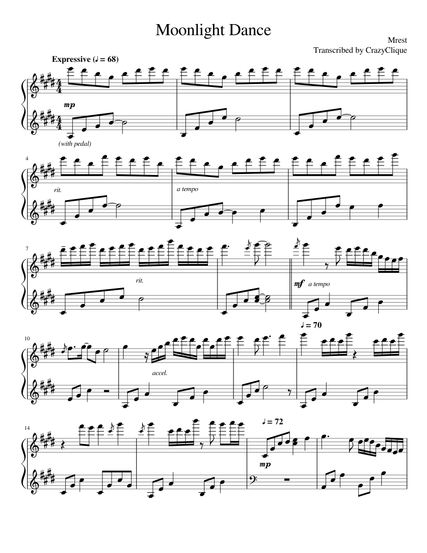 Moonlight Dance Sheet music for Piano (Solo) | Musescore.com