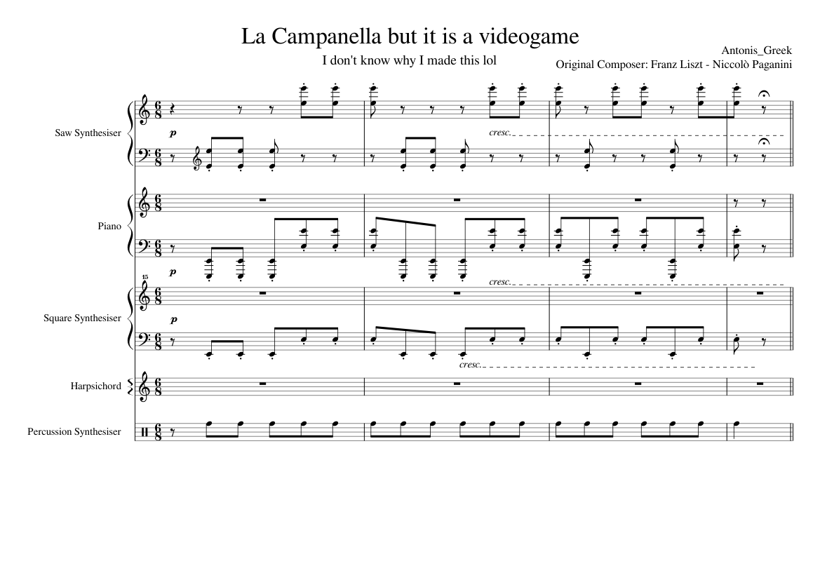 La Campanella but it is a videogame (kind of)
