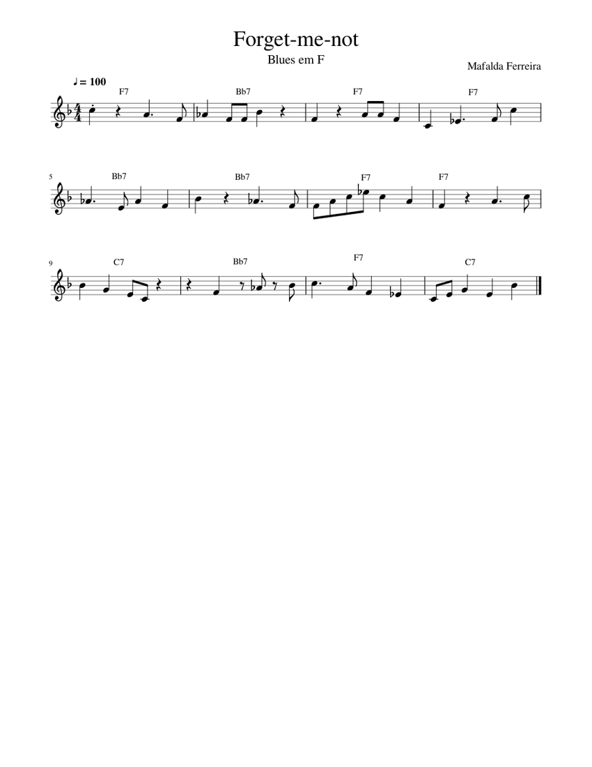 me not Sheet music for Piano (Solo)