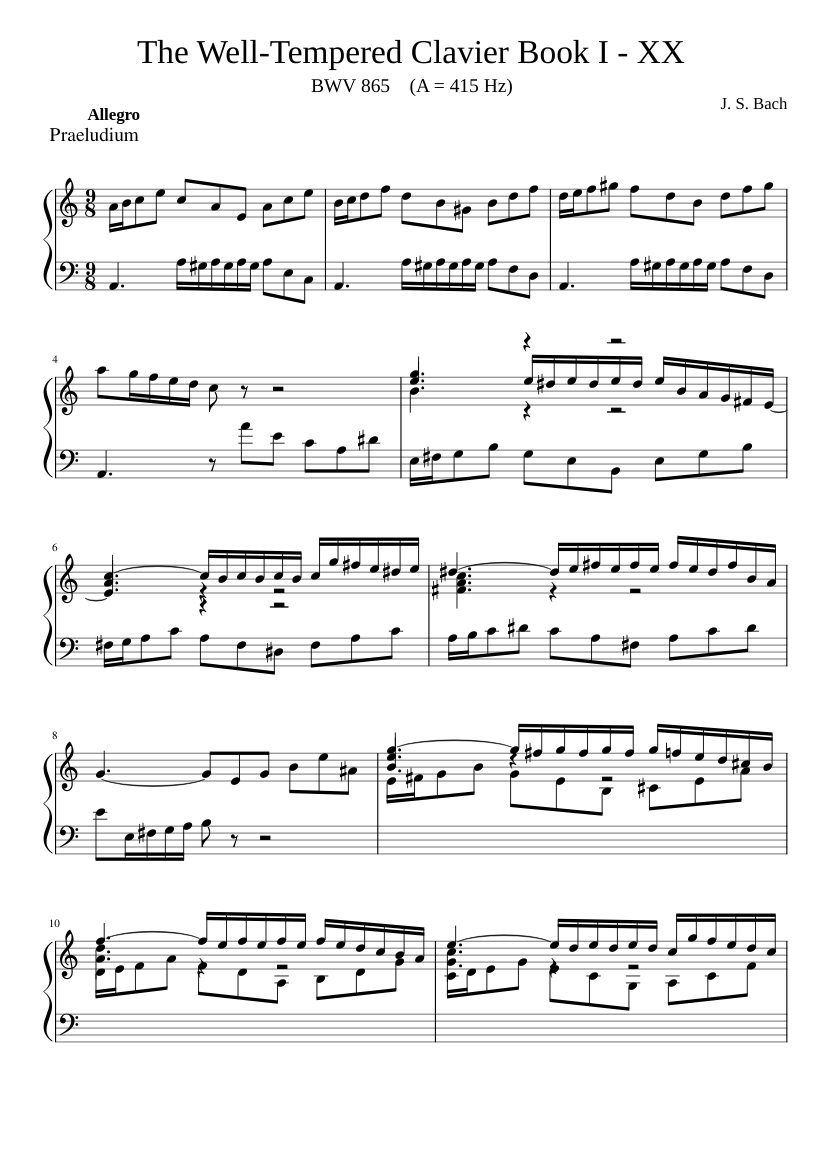 Prelude and Fugue in A minor BWV 865