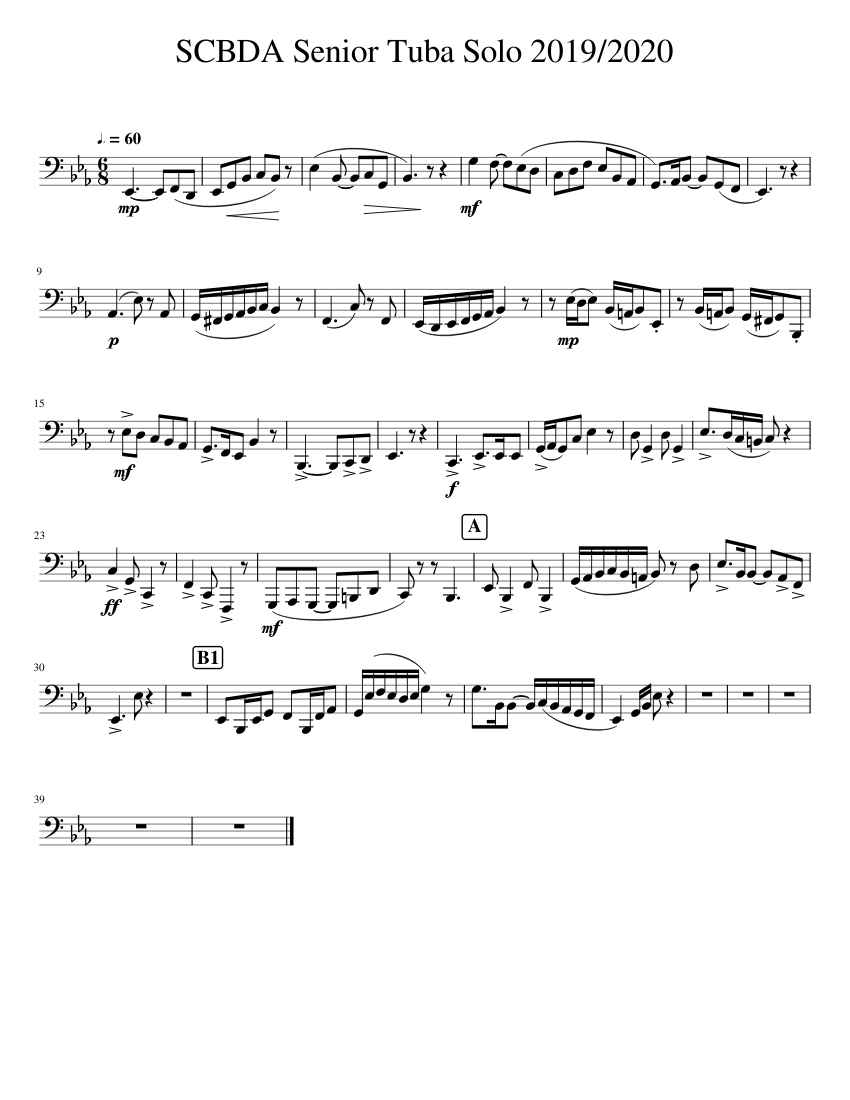 2020 tuba solo senior Sheet music for Tuba (Solo) | Musescore.com