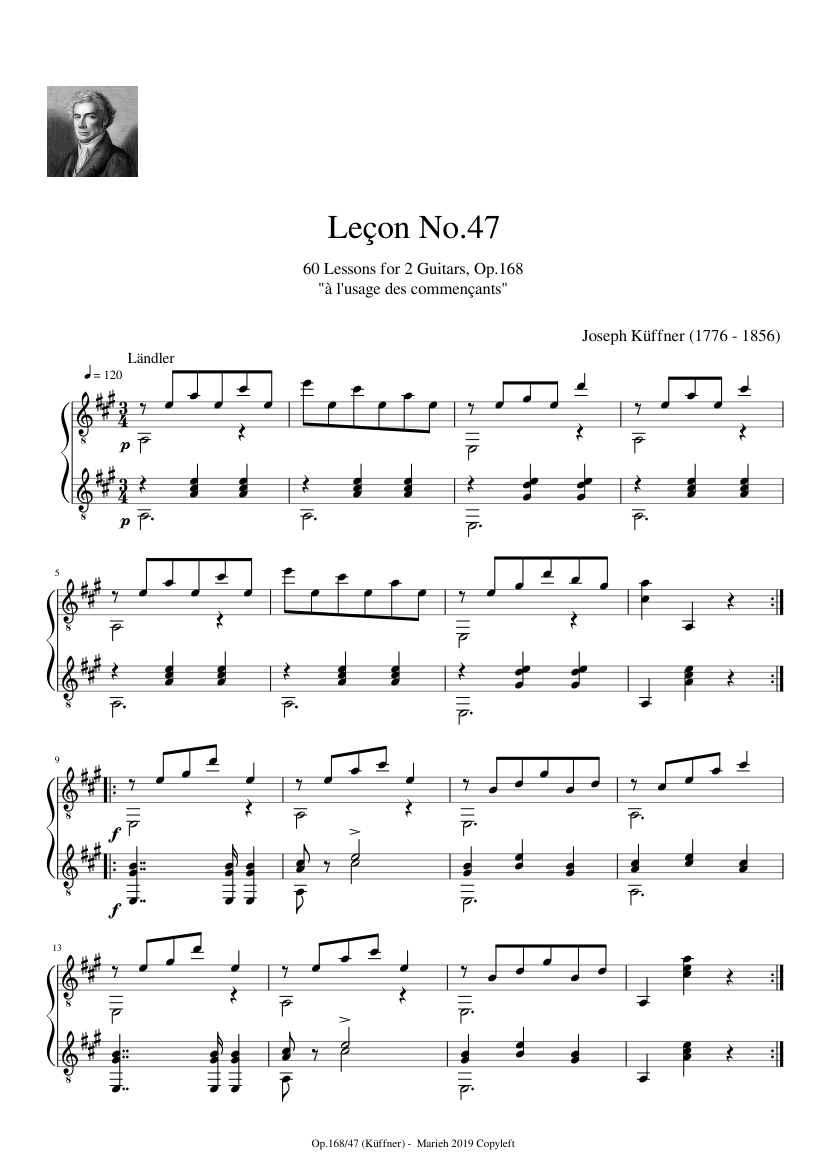 60 Lessons for 2 Guitars Op.168