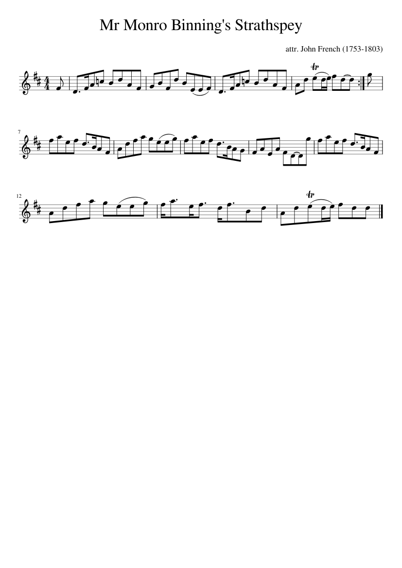 Mr Monro Binning's Strathspey