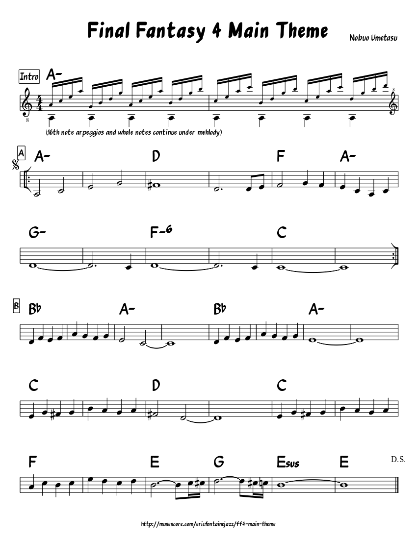 FINAL FANTASY IV 楽譜集 FINAL FANTASY IV 楽譜集 Final Fantasy IV Piano Collections sheet
