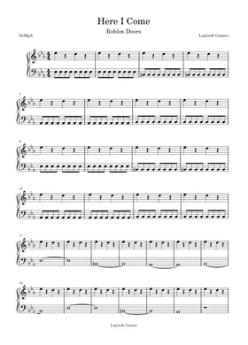Here I come – LSPLASH Roblox DOORS- Here I Come (Increasing Difficulty)  Sheet music for Piano (Solo) Easy
