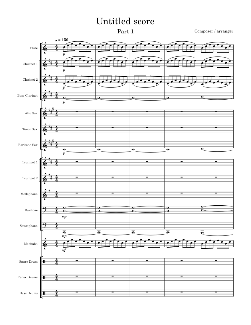 Marching Band – Misc Marching Band Ideas Sheet music for Tuba, Flute ...