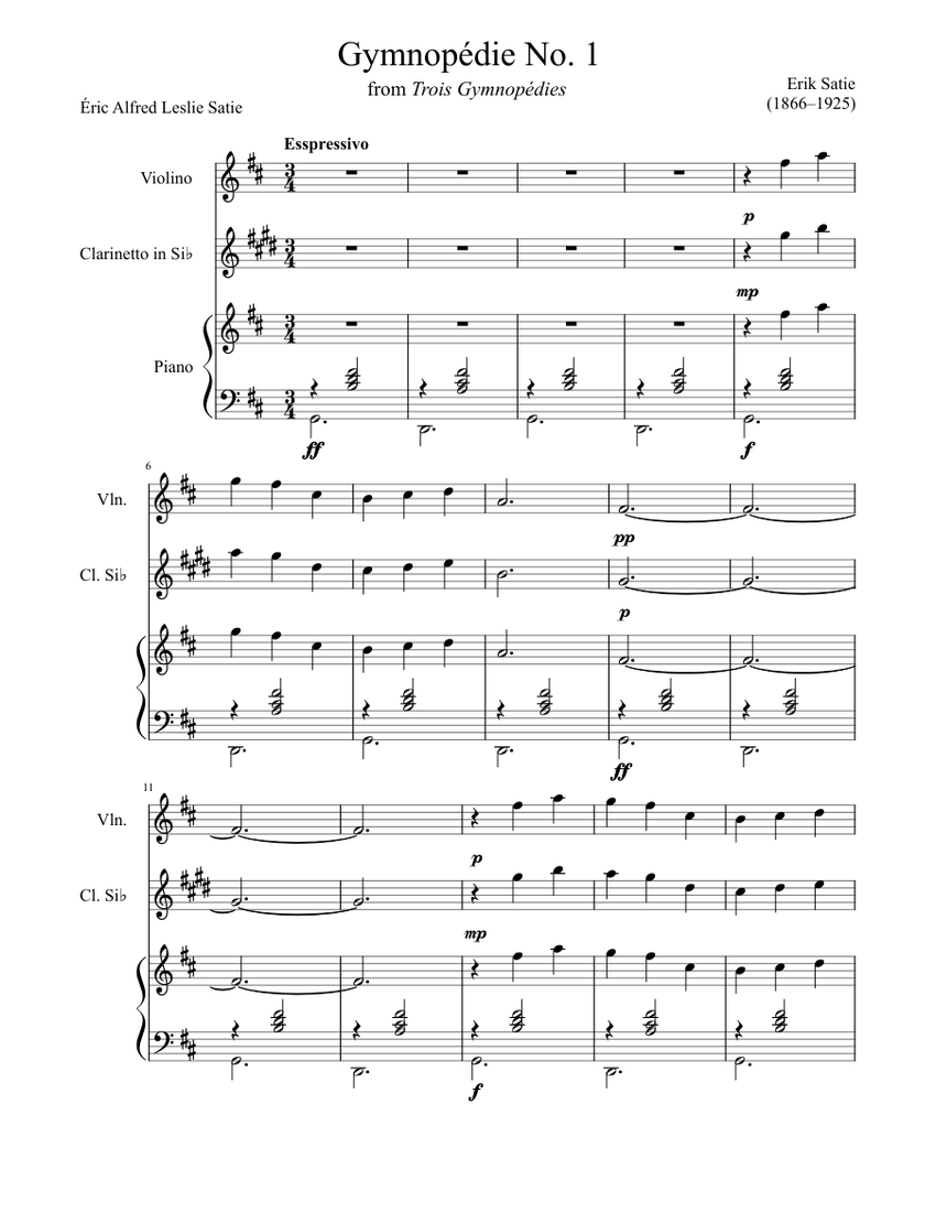Gymnopèdie No 1 - piano tutorial