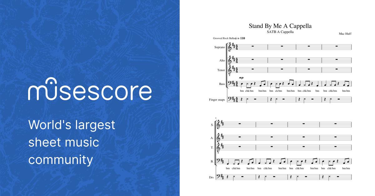 Stand By Me A Cappella SATB Sheet music for Soprano, Alto, Tenor, Bass
