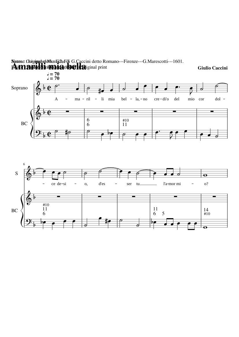 Amarilli mia Bella