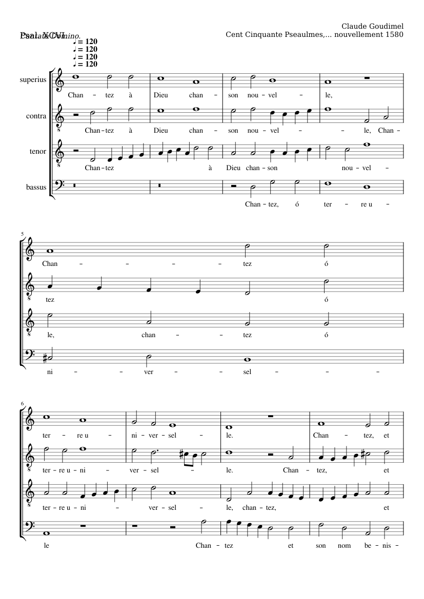 Psalm 96 Chantez à Dieu chanson nouvelle