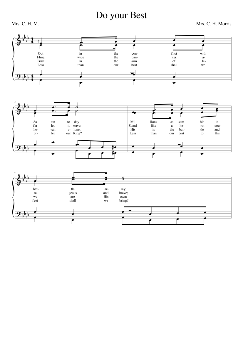 Out in the conflict with Satan today (Morris)