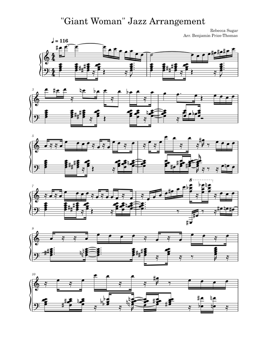 Giant Woman – Rebecca Sugar from Steven Universe - Jazz Arrangement ...