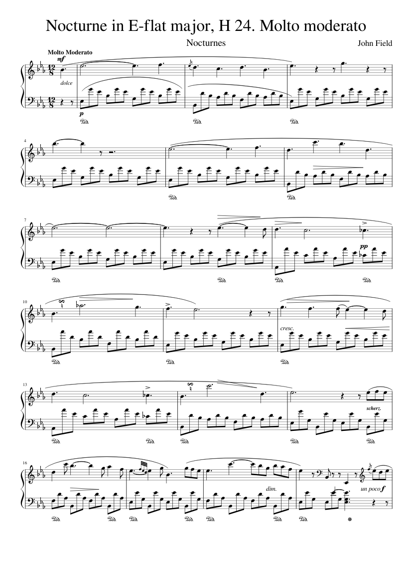 Nocturne in E flat major H24 Molto moderato