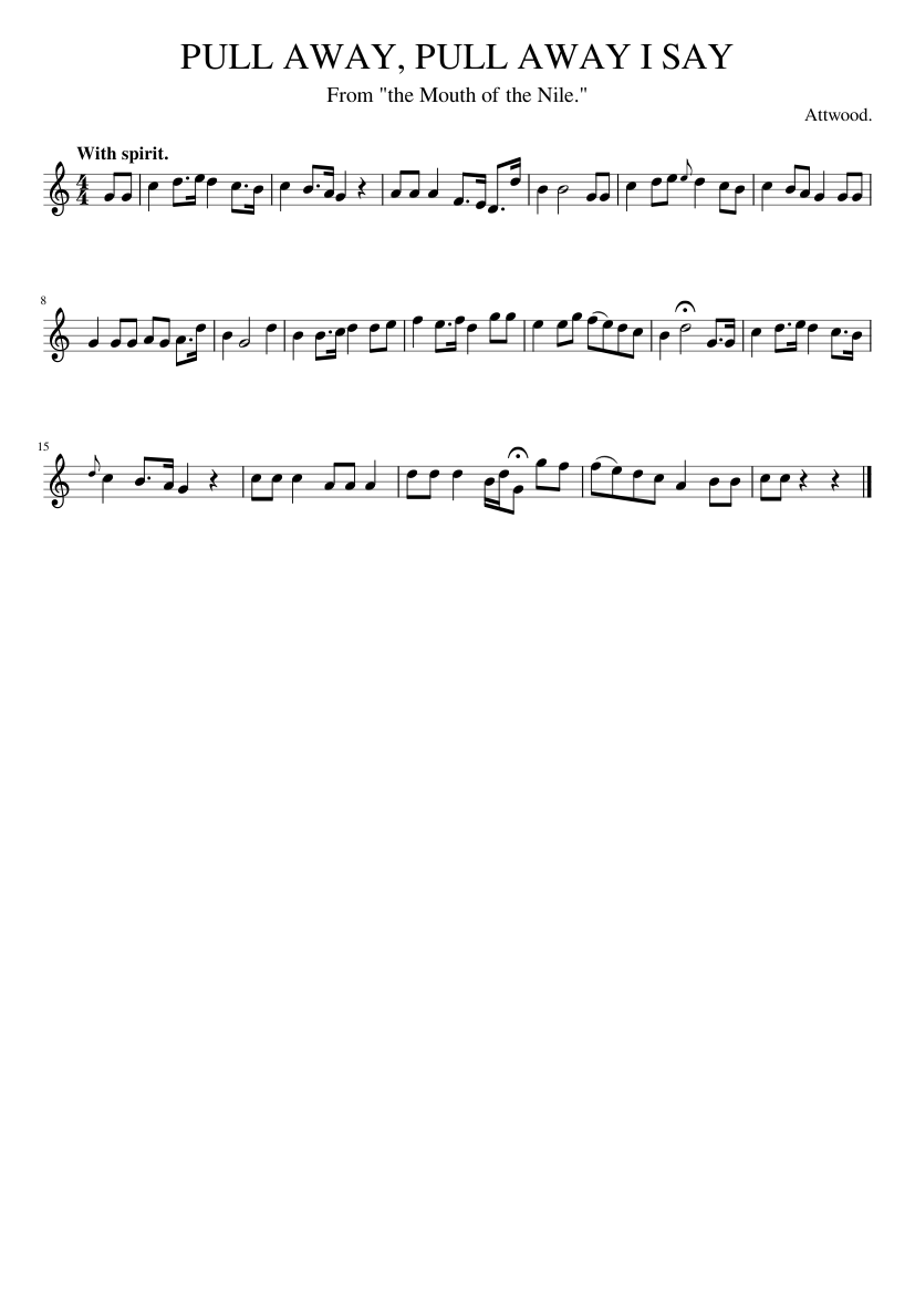 PULL AWAY PULL AWAY I SAY