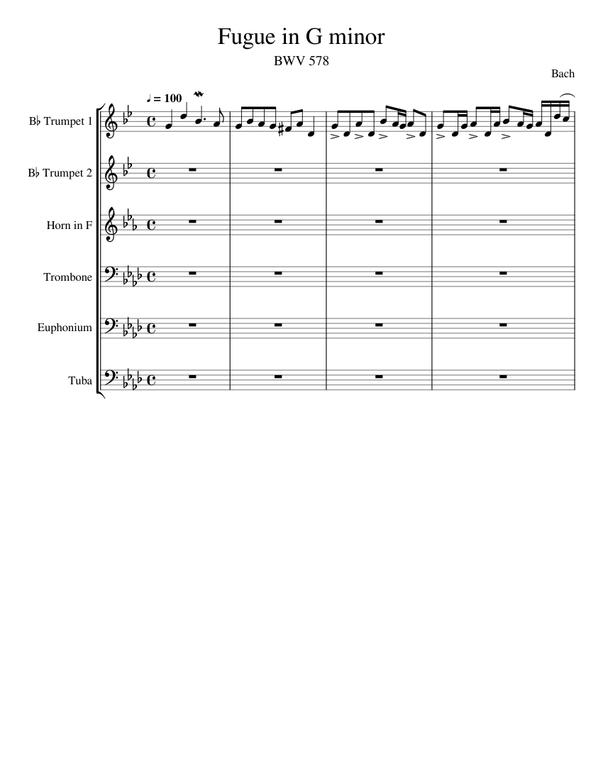 Fugue in G minor BWV 578