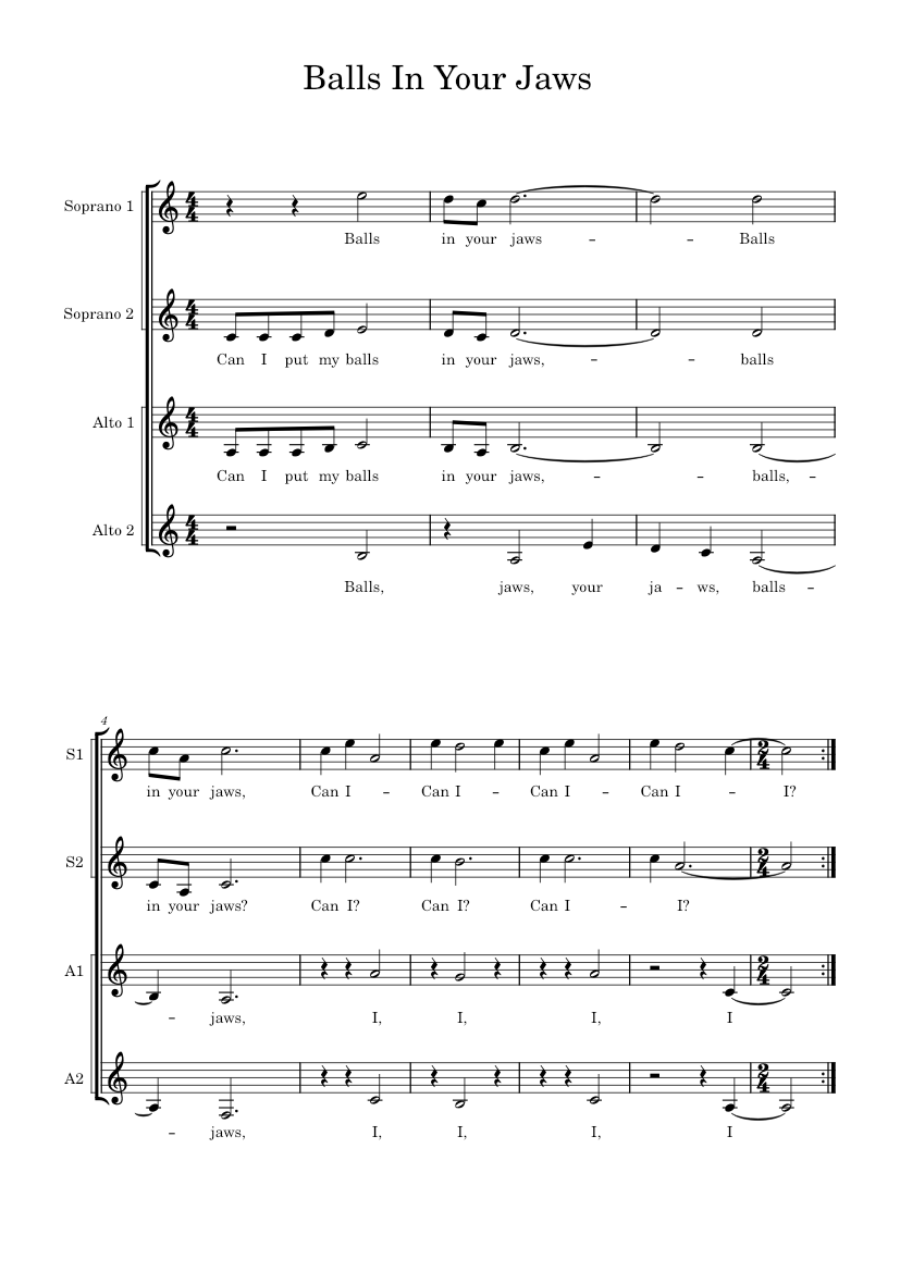 Balls In Your Jaws Sheet music