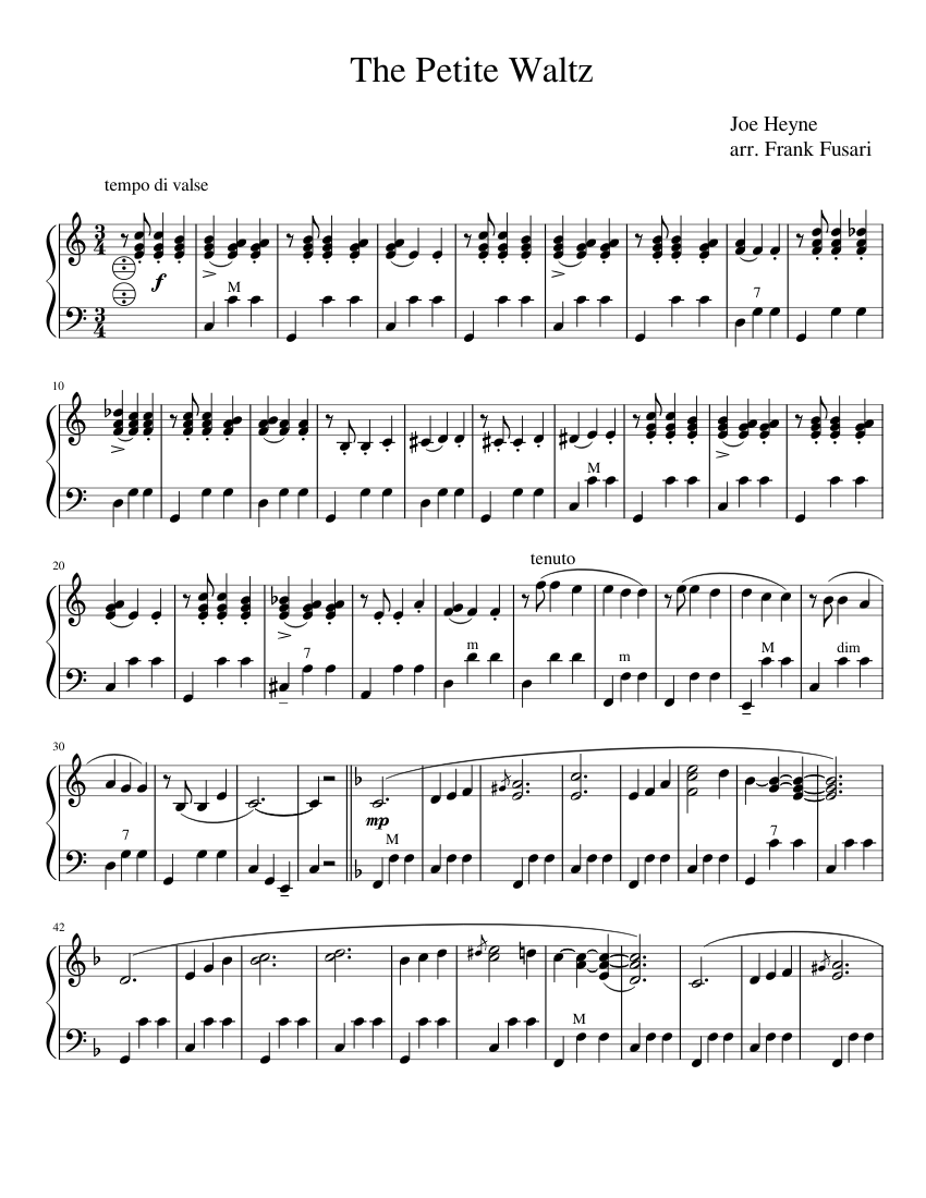The Petite Waltz accordion solo Sheet music for Accordion (Solo