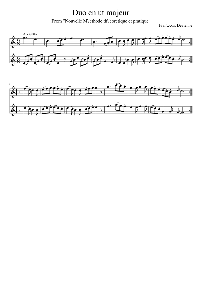 Duo en ut majeur