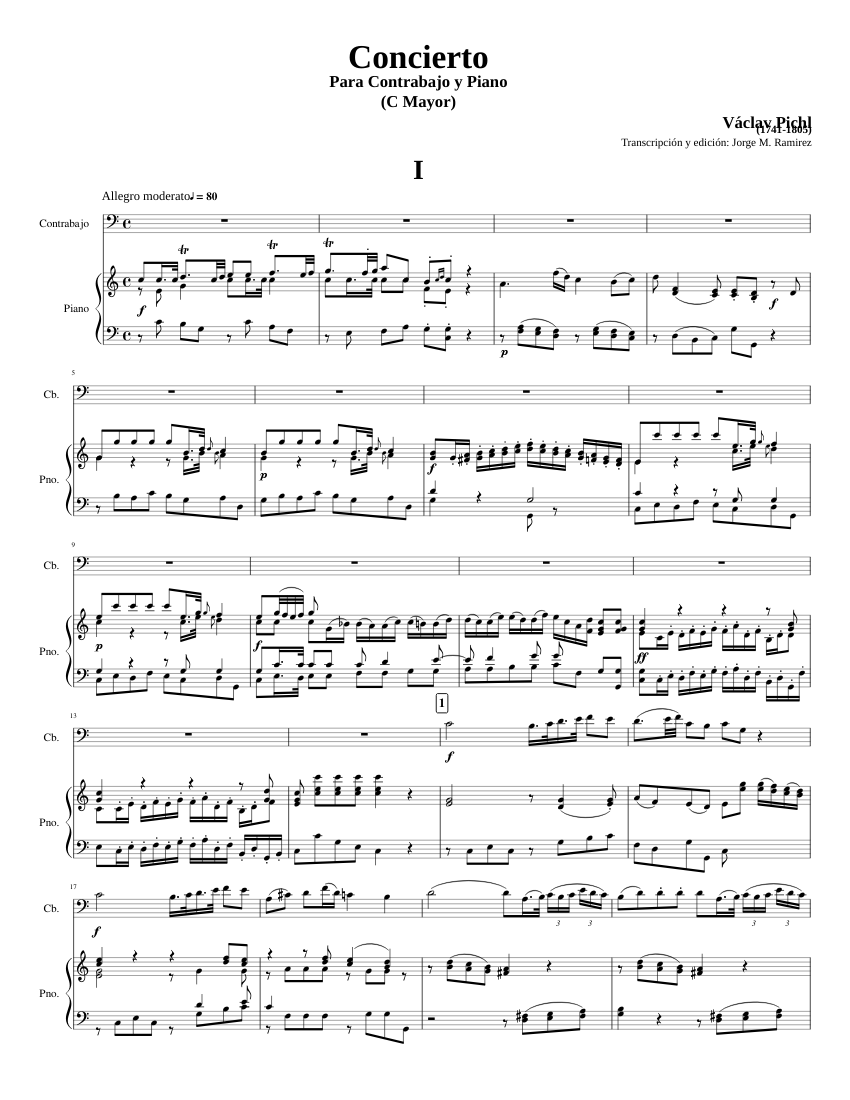 Concierto Para Contrabajo y Piano (C Mayor) - Primer Movimiento