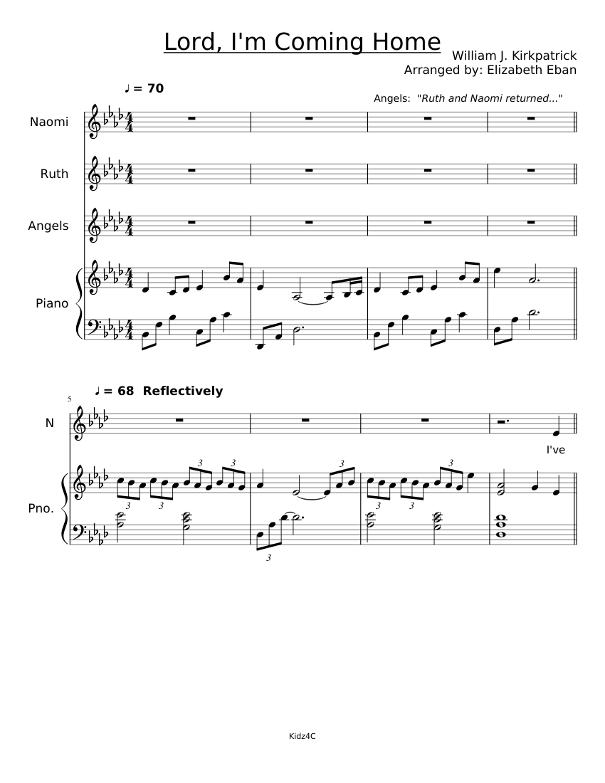 Lord I'm Coming Home Reprise Sheet music for Piano, Vocals (Mixed ...