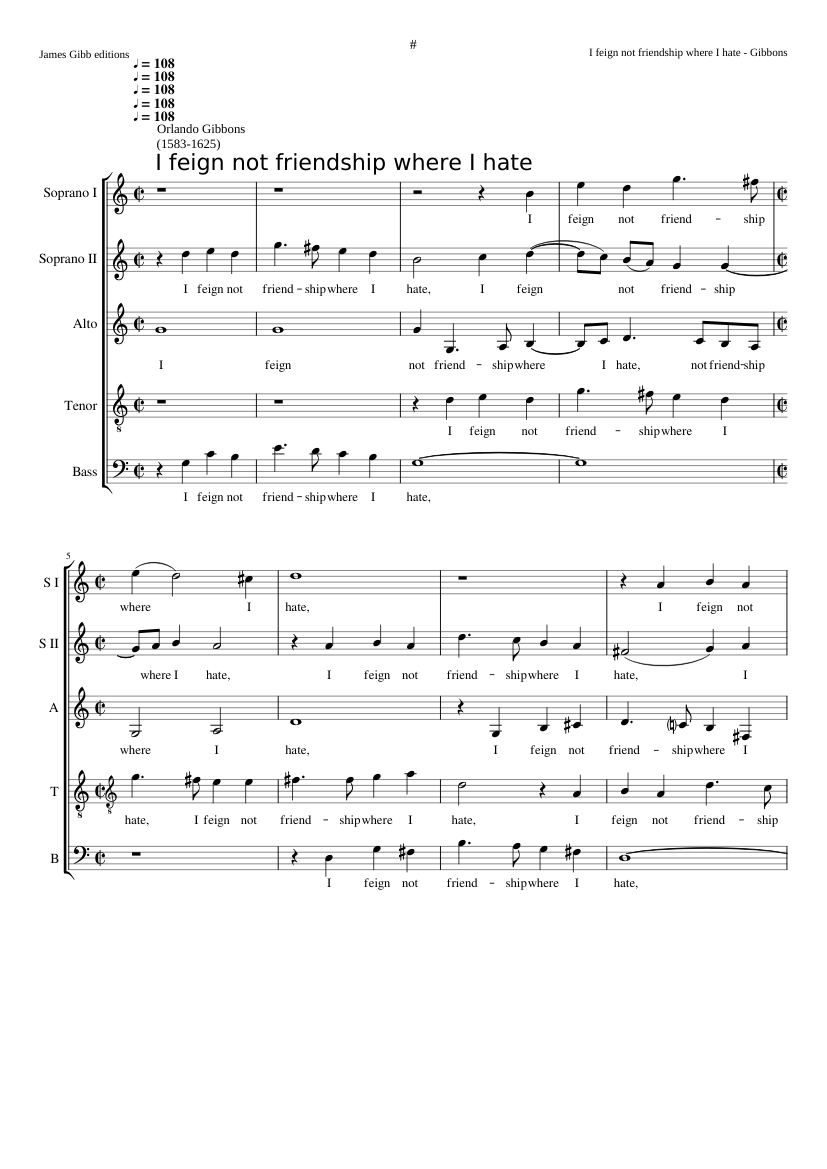 I feign not friendship where I hate