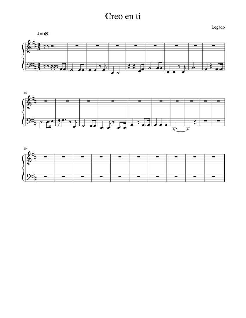 Creo En Ti Sheet Music For Piano Solo Download And Print In Pdf Or Midi Free Sheet Music Musescore Com