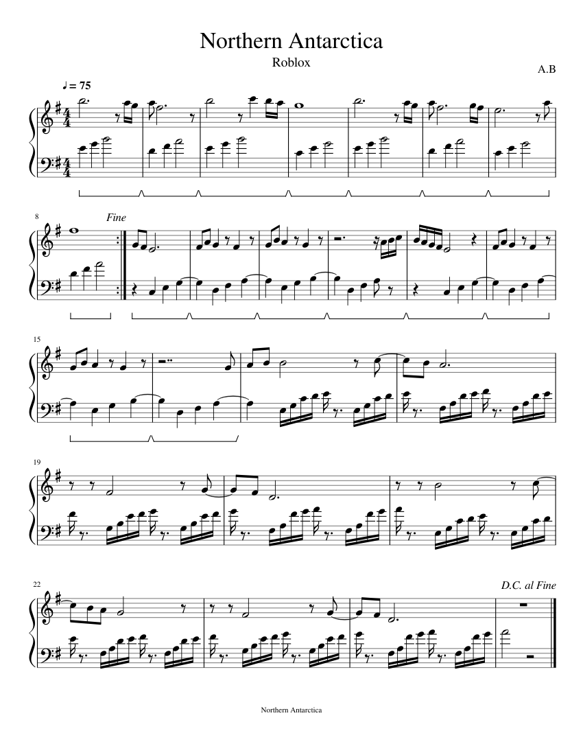 Northern Antarctica Sheet music for Piano (Solo) | Musescore.com